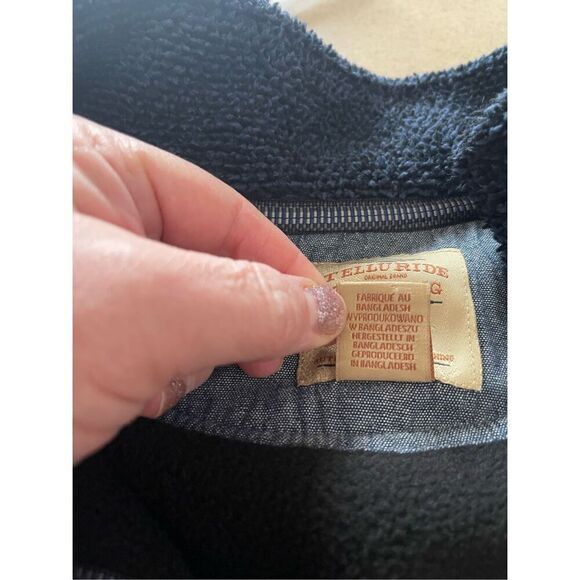 Tellu Ride Clothing Men's Blue Fleece Stand-Up Collar Quarter Zip Sweater XL - Picture 11 of 15